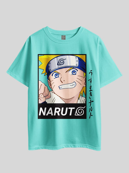 "NARUTO" Bottom Graphic Printed Drop Shoulder T-shirt Legacy Boutiques Bangladesh Legacy Boutiques Legacy Boutiques