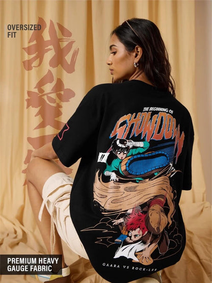 Naruto Gaara Vs Lee Men Printed Low Price High Quality Womens Drop Shoulder Tee Legacy Boutiques Bangladesh Legacy Boutiques Legacy Boutiques