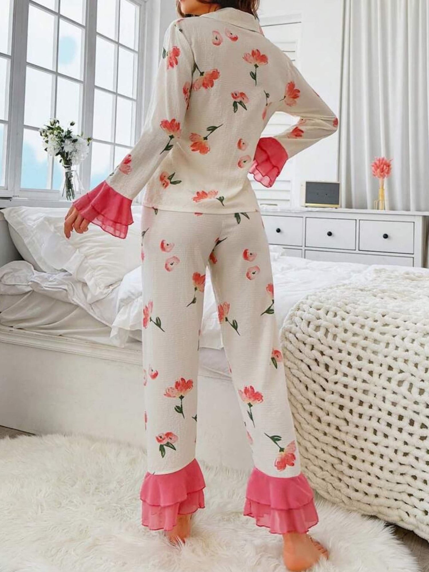 Night Dress Set Shirt and Pant Two Piece Legacy Boutiques Legacy Boutiques
