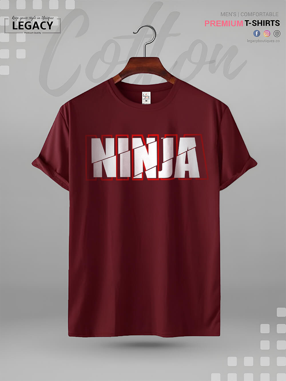 Ninja Print Mens Tshirt In Lowest Price In Dhaka Legacy Boutiques Legacy Boutiques