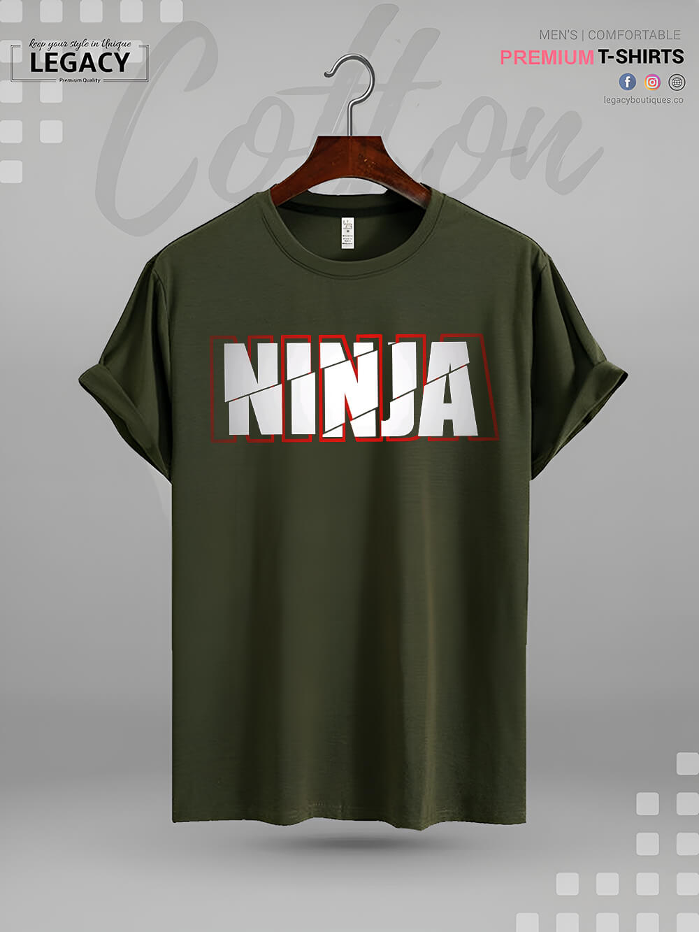 Ninja Print Mens Tshirt In Lowest Price In Dhaka Legacy Boutiques Legacy Boutiques