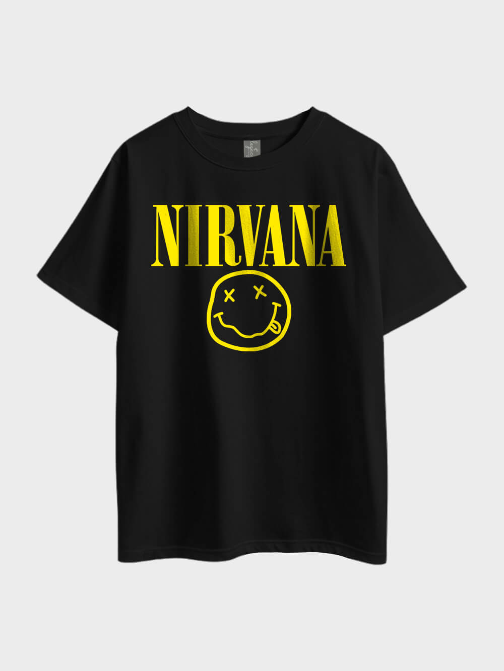 Nirvana Smile Logo Metal Oversized Mens Best Quality Tee Only At Legacy Boutiques BD Legacy Boutiques Legacy Boutiques