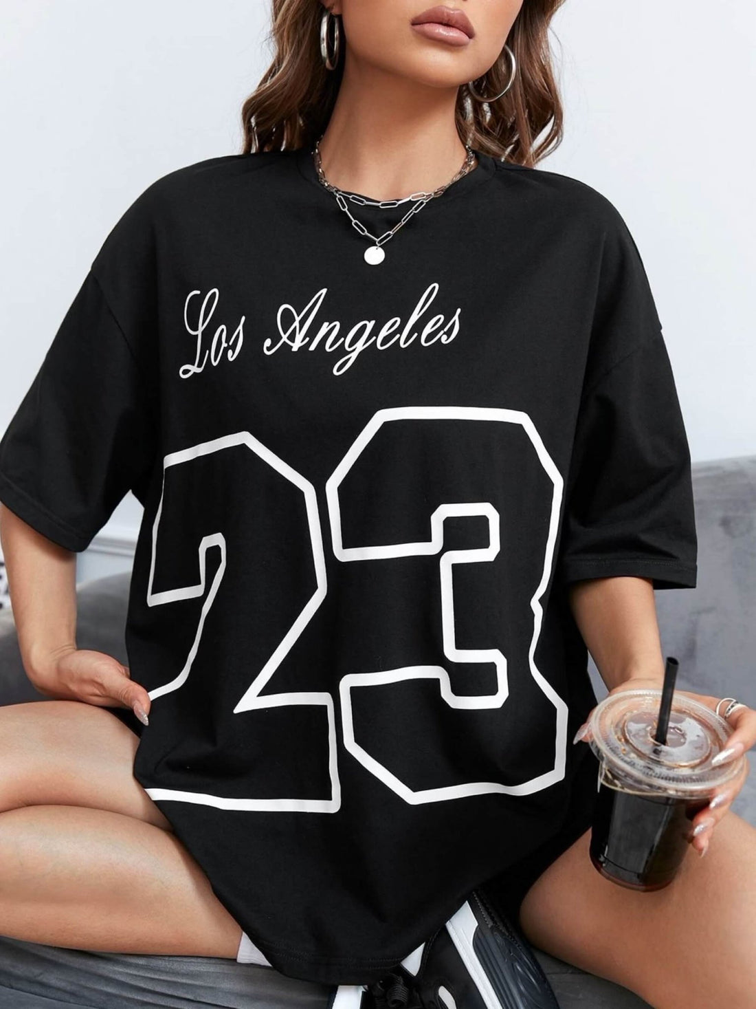 Oversized drop tee Los Angeles 23 print Legacy Boutiques Legacy Boutiques