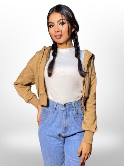 Oversized Women and Girls Hoodies|Full Sleeve|Loose fit Solid |100% Cotton Brown Color Women Cropped Oversized Hoodies Legacy Boutiques Legacy Boutiques