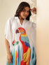 Painted Paradise: Artistic Macaw Print Kaftan Tunic Legacy Boutiques Legacy Boutiques