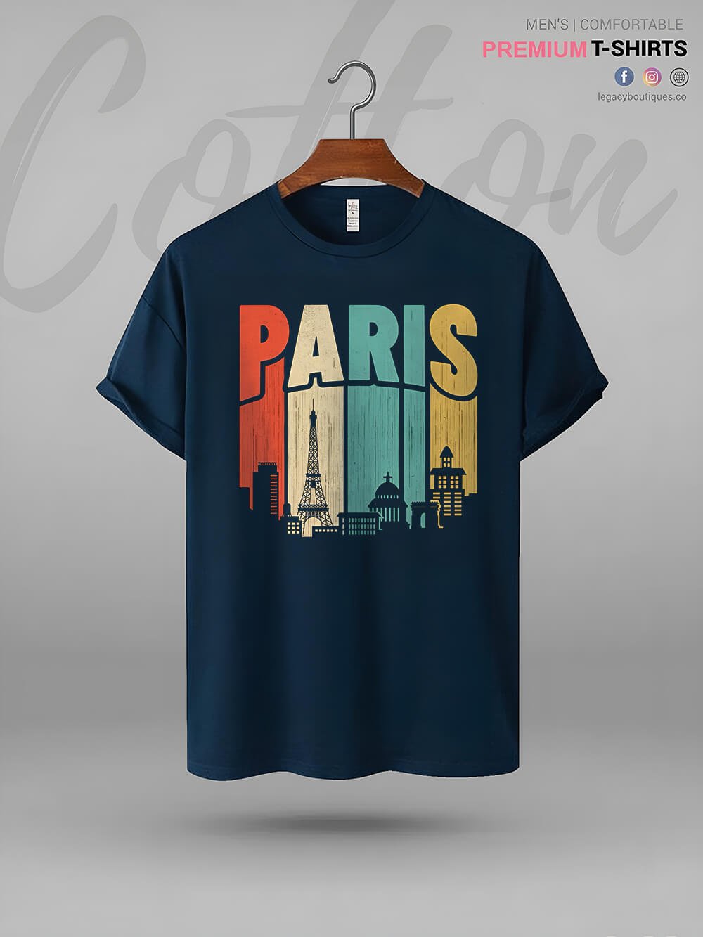 PARIS Print High Quality Mens Tshirt At A Resonable Price Legacy Boutiques Legacy Boutiques