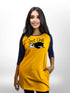 Penguin Printed Raglan Sleeve Side Pocket Long T-shirt For Women&