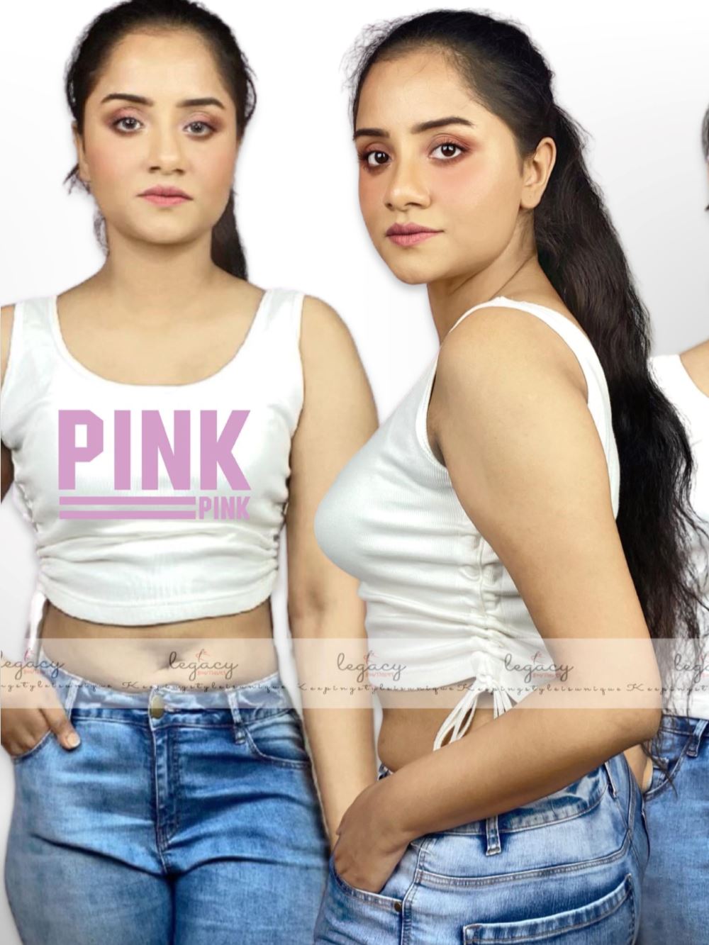 PINK Printed Summer &amp; Winter Womens TankTop Legacy Boutiques Legacy Boutiques
