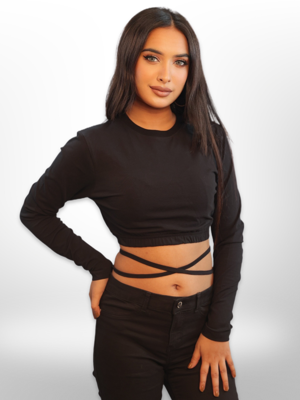 Midriff Flossing Tops Full Sleeve - Legacy Boutiques