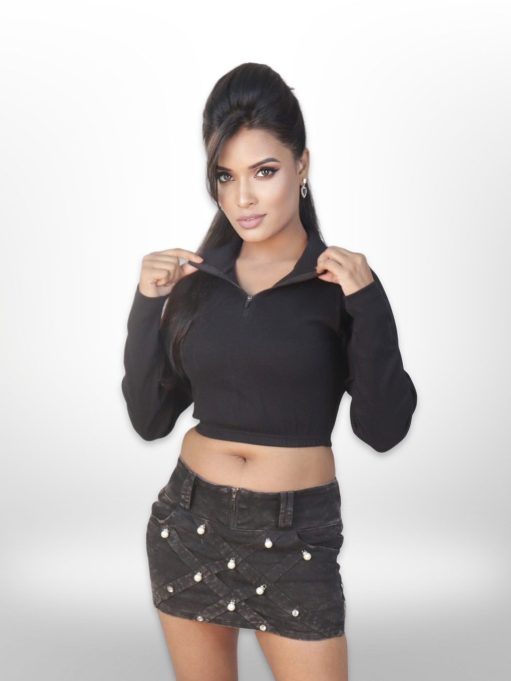 Zipper Full Sleeve Blouse &amp; Crop tops - Legacy Boutiques