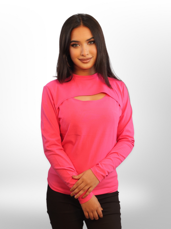 Women Cut Out Tops Full Sleeve - Legacy Boutiques