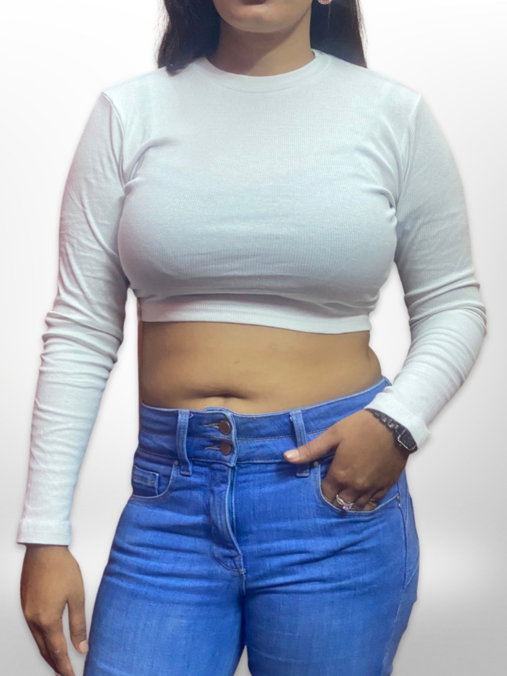 Plain Long Sleeve Crop Top Legacy Boutiques Legacy Boutiques