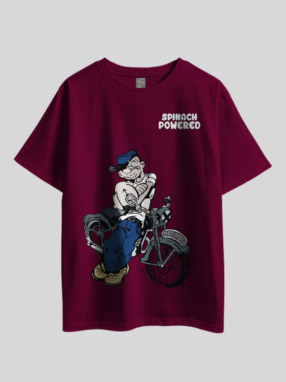 "Popeye Cartoon: SPINACH POWERED" Printed Drop Shoulder T-shirt Legacy Boutiques Dhaka Legacy Boutiques Legacy Boutiques