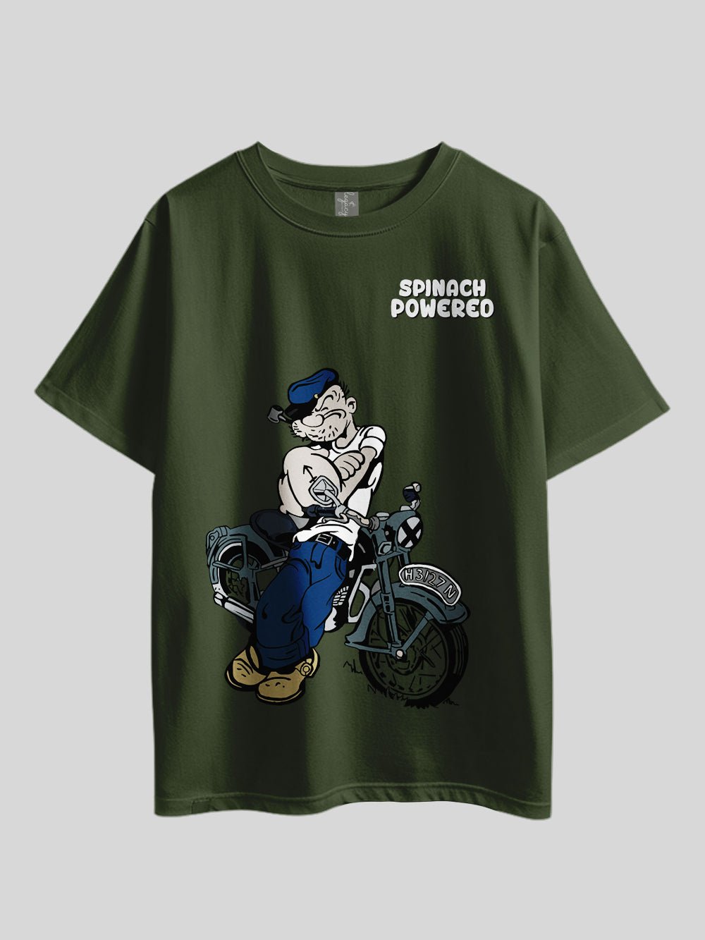 "Popeye Cartoon: SPINACH POWERED" Printed Drop Shoulder T-shirt Legacy Boutiques Dhaka Legacy Boutiques Legacy Boutiques