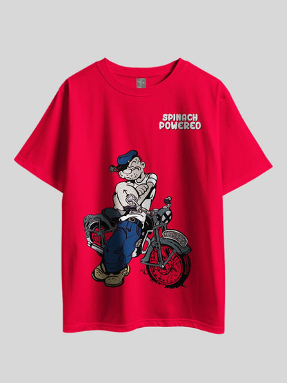 "Popeye Cartoon: SPINACH POWERED" Printed Drop Shoulder T-shirt Legacy Boutiques Dhaka Legacy Boutiques Legacy Boutiques