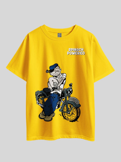 "Popeye Cartoon: SPINACH POWERED" Printed Drop Shoulder T-shirt Legacy Boutiques Dhaka Legacy Boutiques Legacy Boutiques