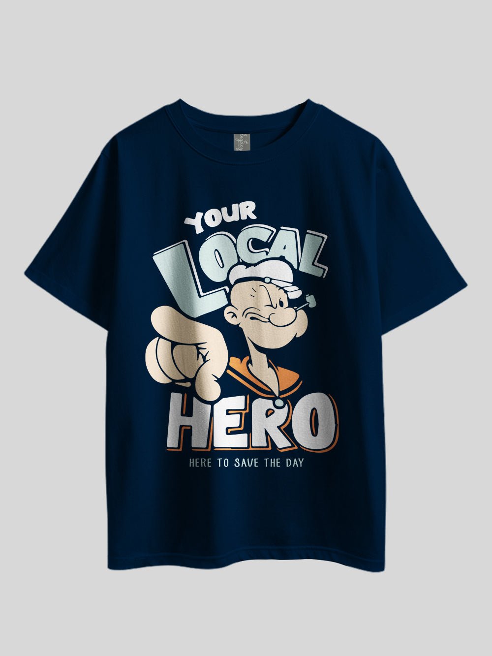 "POPEYE: YOUR LOCAL HERO HERE TO SAVE THE DAY" Graphic Printed Drop Shoulder T-shirt Legacy Boutiques Dhaka Legacy Boutiques Legacy Boutiques