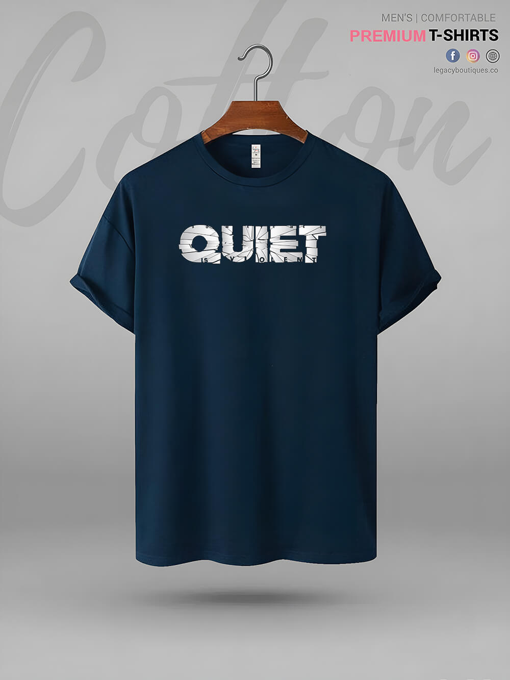QUIET Print Great Quality Mens Tshirt In Lowest Price In Dhaka Legacy Boutiques Legacy Boutiques