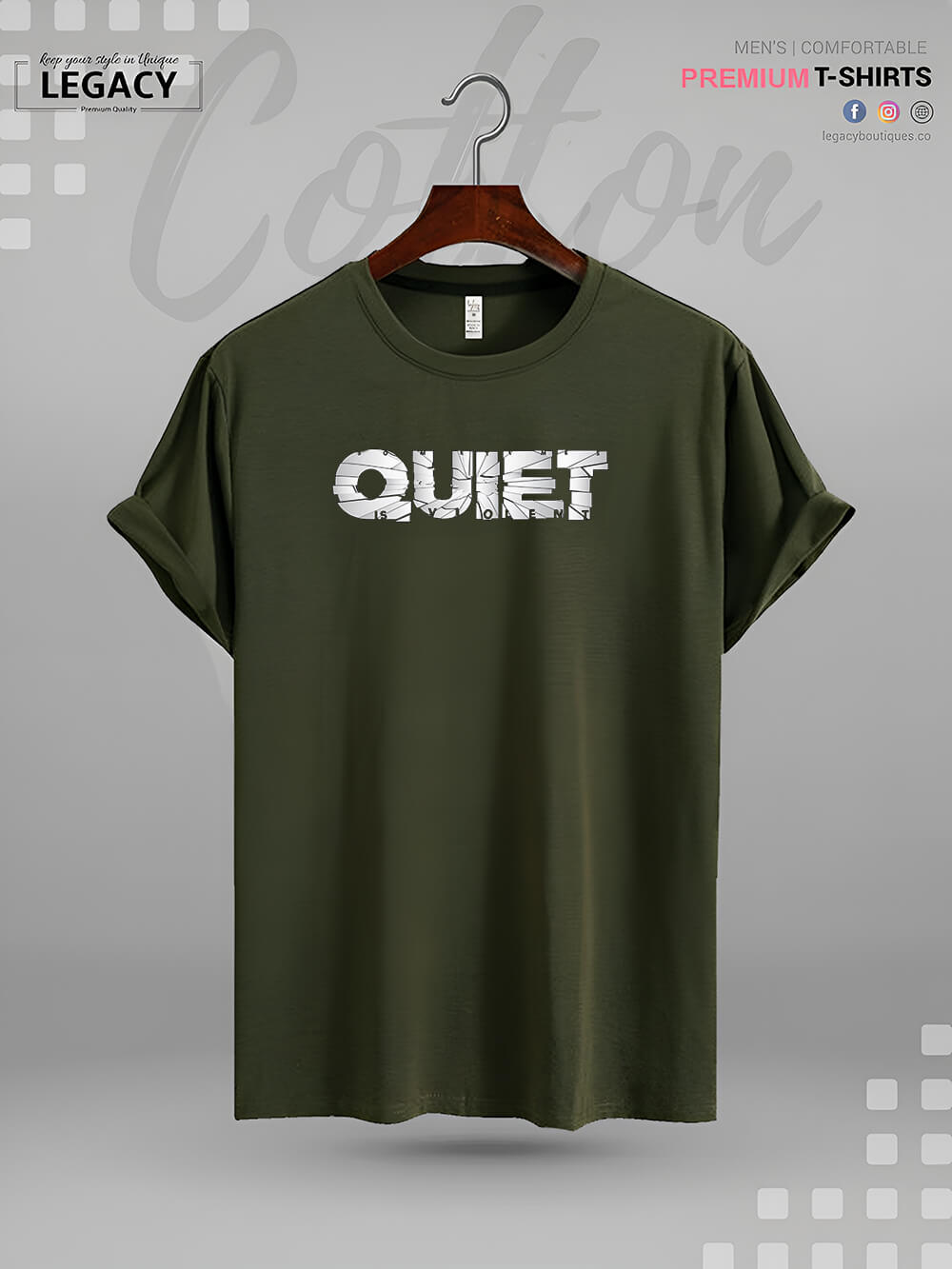 QUIET Print Great Quality Mens Tshirt In Lowest Price In Dhaka Legacy Boutiques Legacy Boutiques