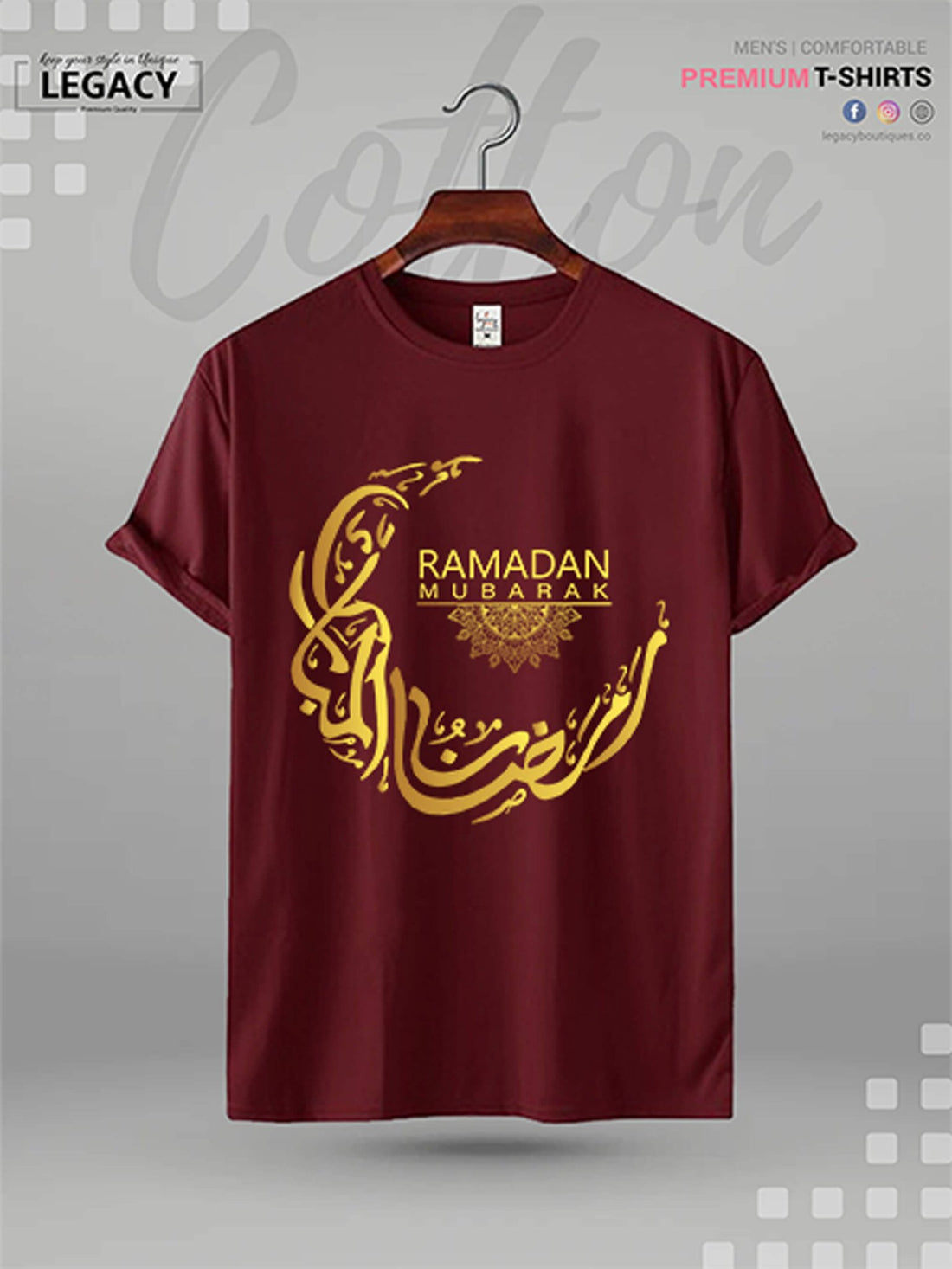 Ramadan Mubarak Islamic Arabic Calligraphy Men&