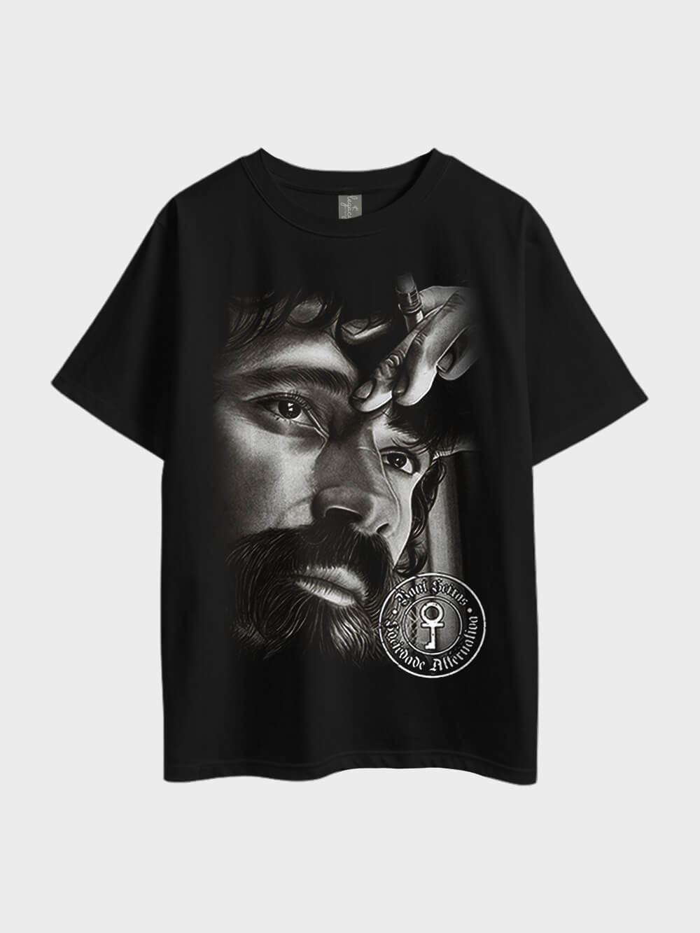Raul Seixas Brazilian Musician Printed Metal Oversized Mens Tee In Lowest Price At Legacy Boutiques BD Legacy Boutiques Legacy Boutiques