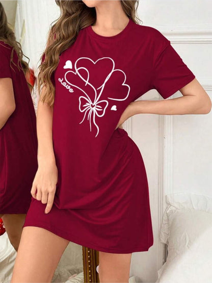 Regular wear tee for women Heart Shape Baloon Printed Legacy Boutiques Legacy Boutiques