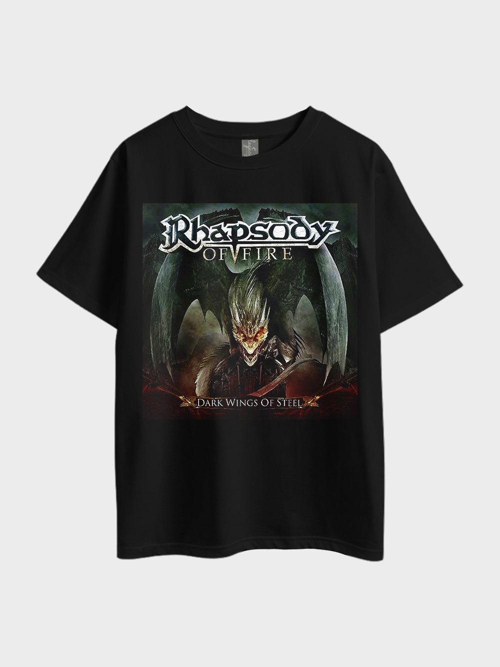 Rhapsody of Fire Dark Wings of Steel Metal Oversized Mens Premium Quality In Lowest Price Tee Only At Legacy Boutiques BD Legacy Boutiques Legacy Boutiques