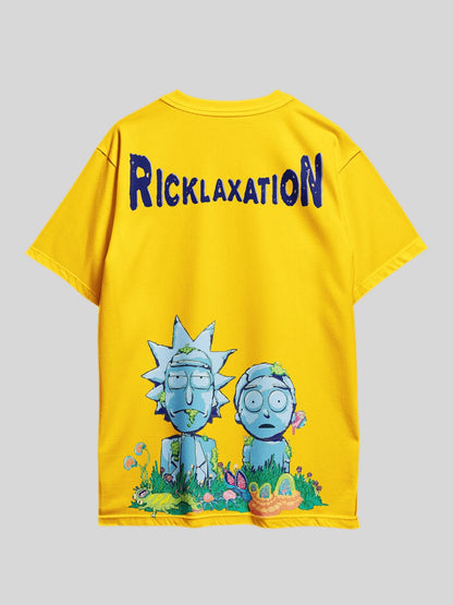 Rick And Morty RICKLAXATION Graphic Printed Drop Shoulder T-shirt Legacy Boutiques Dhaka Legacy Boutiques Legacy Boutiques