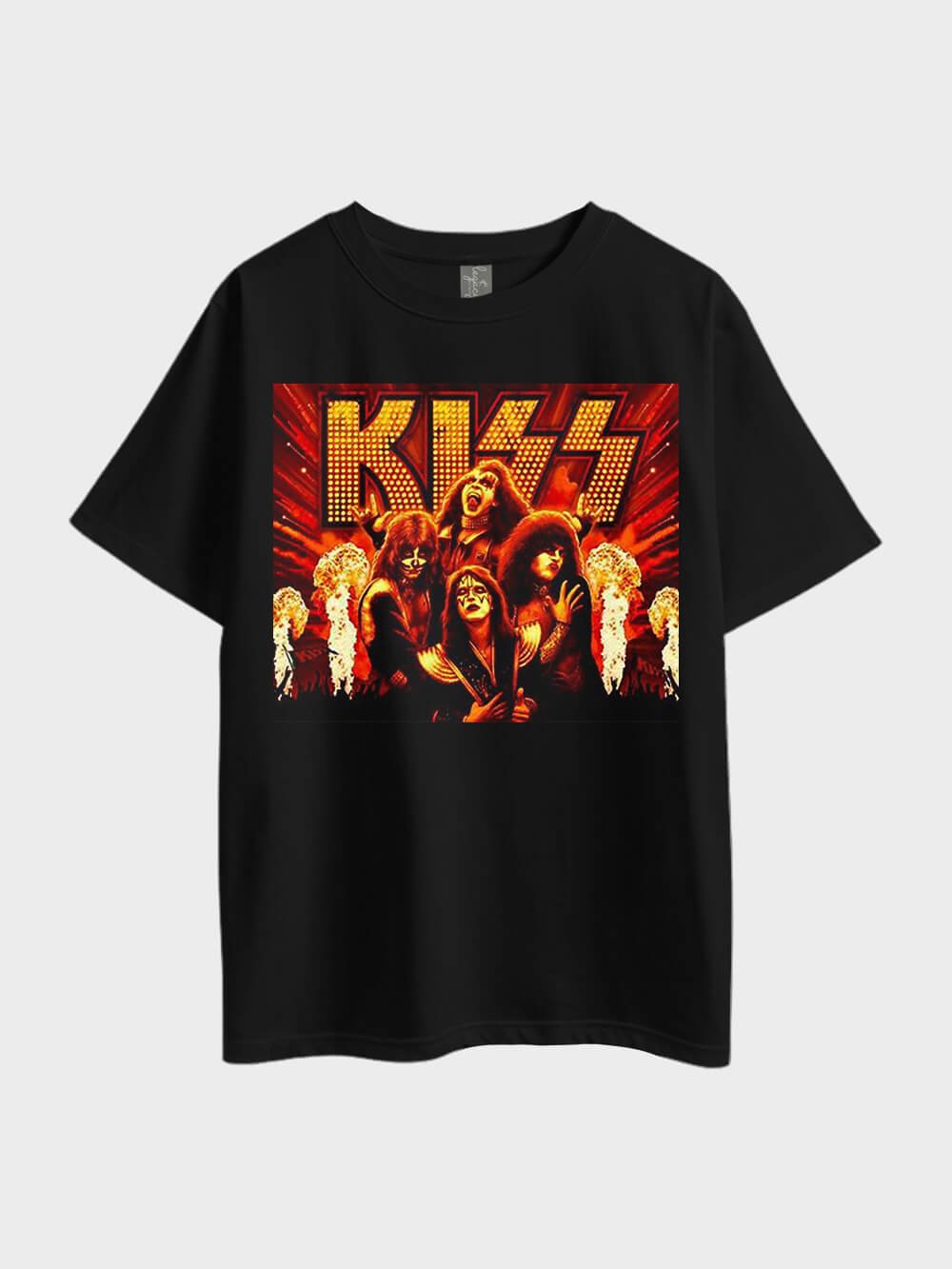 Rock Kiss Printed Metal Oversized Mens Tee In Lowest Price Only At Legacy Boutiques Dhaka Legacy Boutiques Legacy Boutiques