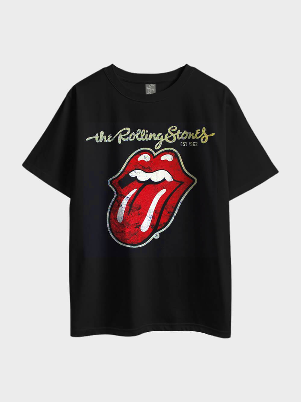 Rolling Stones Script Tongue Metal Oversized Mens Tee In Lowest Price Only In Dhaka Legacy Boutiques Legacy Boutiques