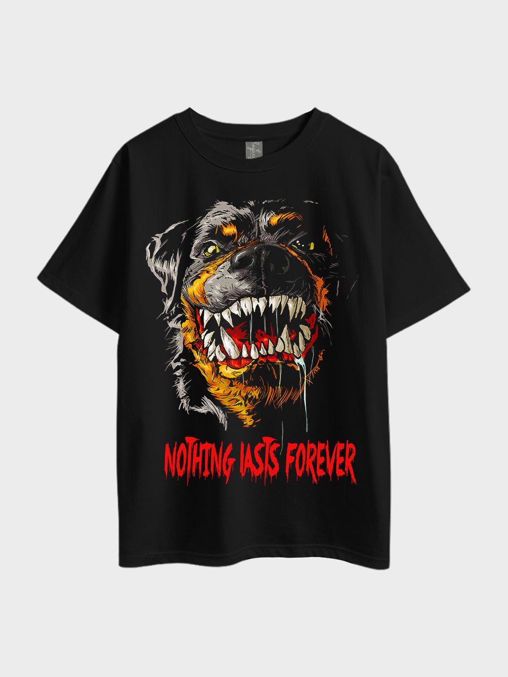 Rottweiler Nothing Lasts Forever Metalcore Oversized Mens T-shirt Legacy Boutiques BD Legacy Boutiques Legacy Boutiques