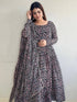 Royal Paisley Printed Black Cotton Anarkali Suit with Gold Gota Border Legacy Boutiques Legacy Boutiques