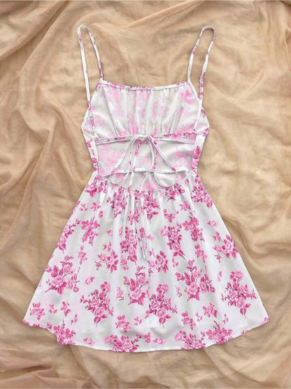 Ruby Red Floral Ruched Mini Dress - Sweetheart Bustier Cami Bodycon Legacy Boutiques Legacy Boutiques