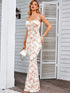 Ruched Front Tie Shoulder Mermaid Hem Floral Bodycon Legacy Boutiques Legacy Boutiques