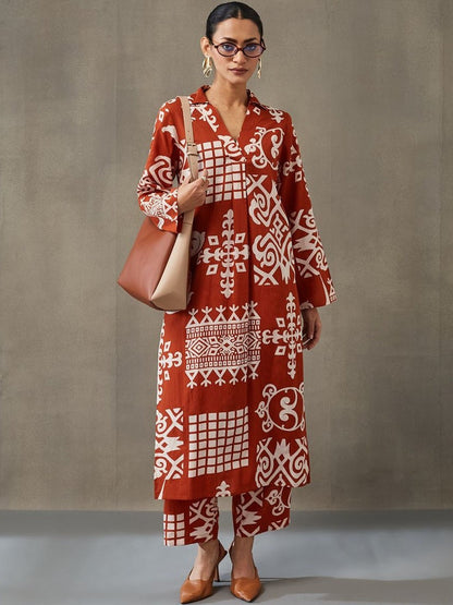 Rust Earth Geo Co - ord Set Legacy Boutiques Legacy Boutiques