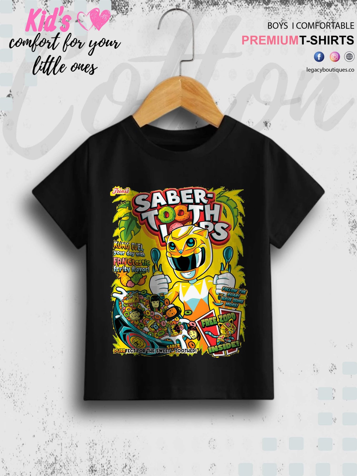 Saber Tooth Loops Printed 1 To 11 Year Kids Boys Summer Time T-Shirt In Lowest Price Only In Dhaka Legacy Boutiques Legacy Boutiques