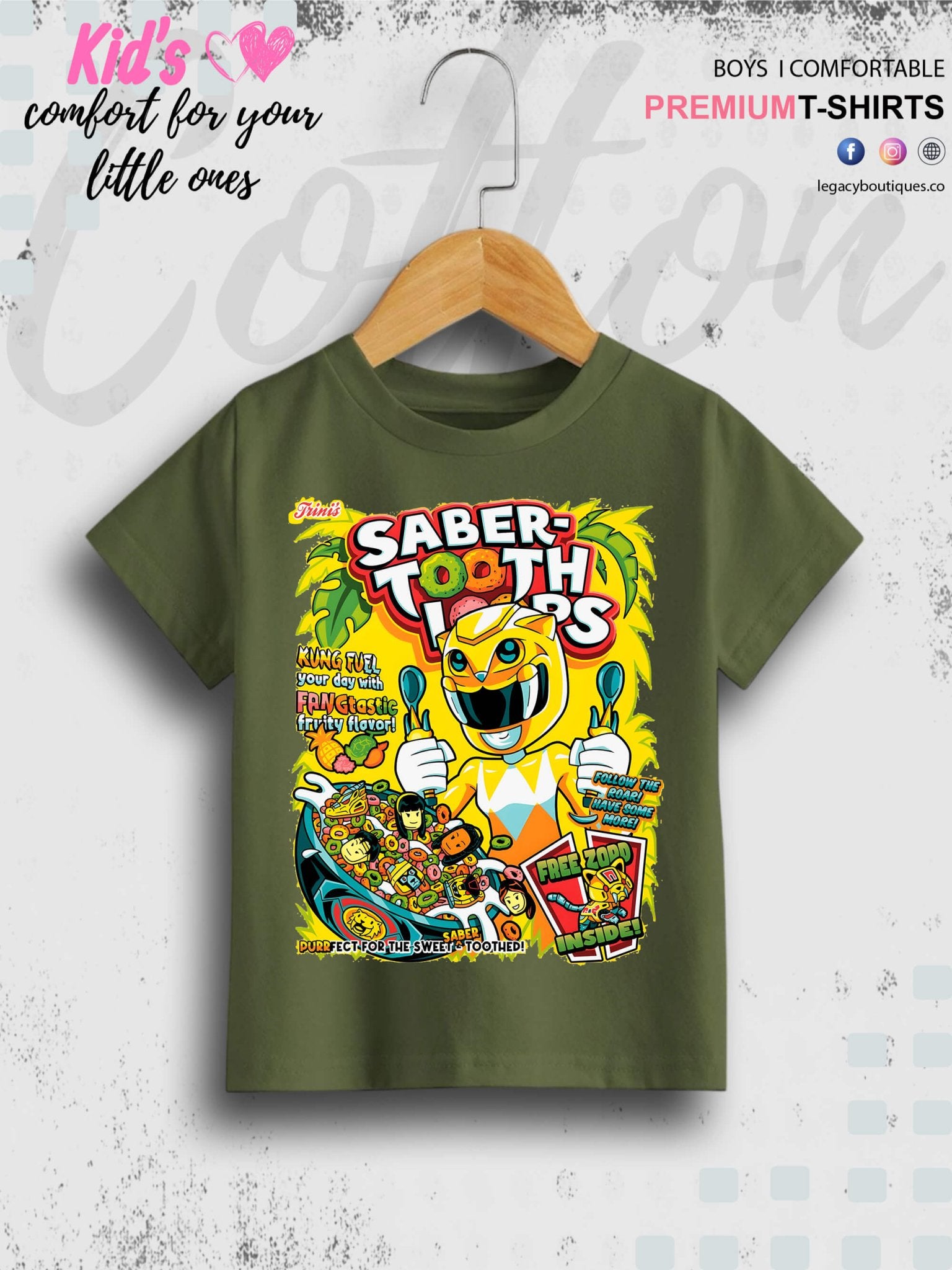 Saber Tooth Loops Printed 1 To 11 Year Kids Boys Summer Time T-Shirt In Lowest Price Only In Dhaka Legacy Boutiques Legacy Boutiques