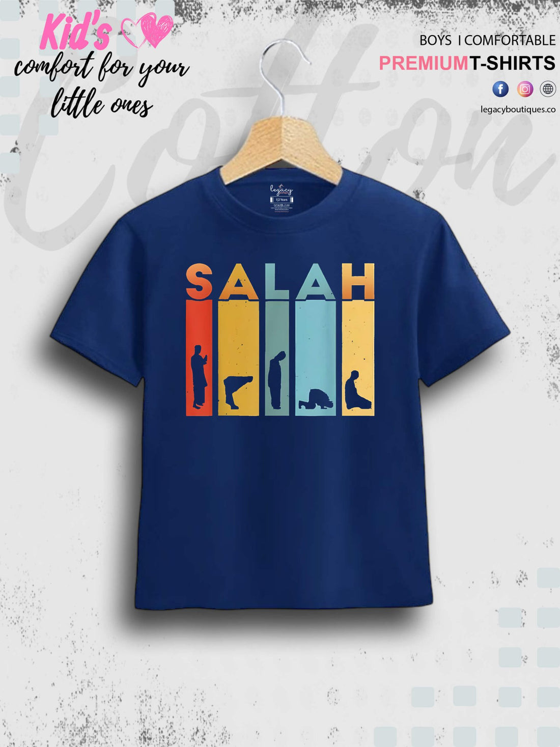 Salah Printed 1 To 11 Years Kids High Quality T-Shirt In Lowest Price Only In BD Legacy Boutiques Legacy Boutiques