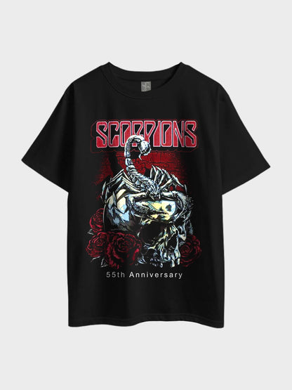 Scorpions 55th Anniversary Heavy Metal Oversized Mens Tee In Lowest Price BD Legacy Boutiques Legacy Boutiques