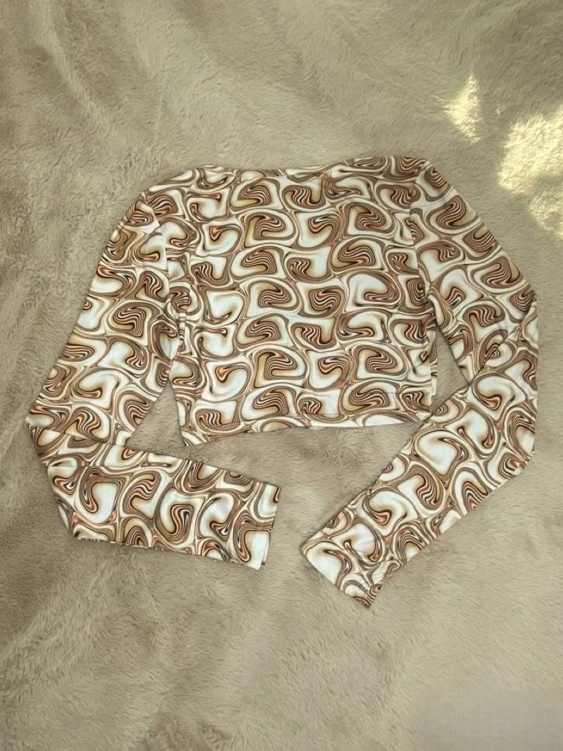 Sexy Full Sleeve Deep Neck Crop Top Legacy Boutiques Legacy Boutiques