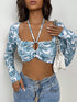Sexy Full Sleeve Deep Neck Crop Top Legacy Boutiques Legacy Boutiques