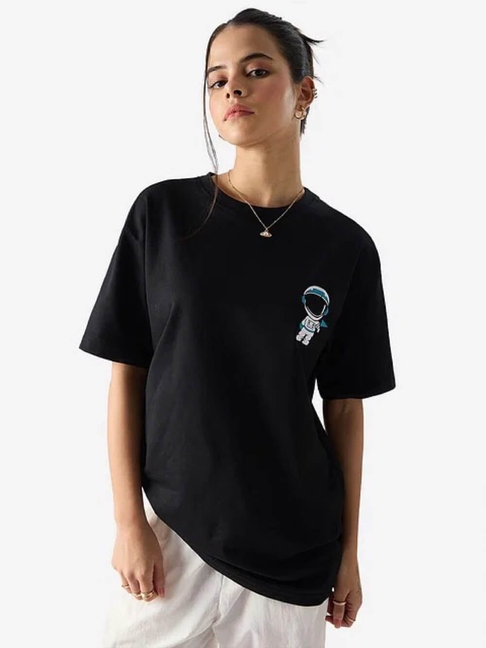 Shoot For The Stars Printed Premium Quality Womens Drop Shoulder T shirt Legacy Boutiques Dhaka Legacy Boutiques Legacy Boutiques