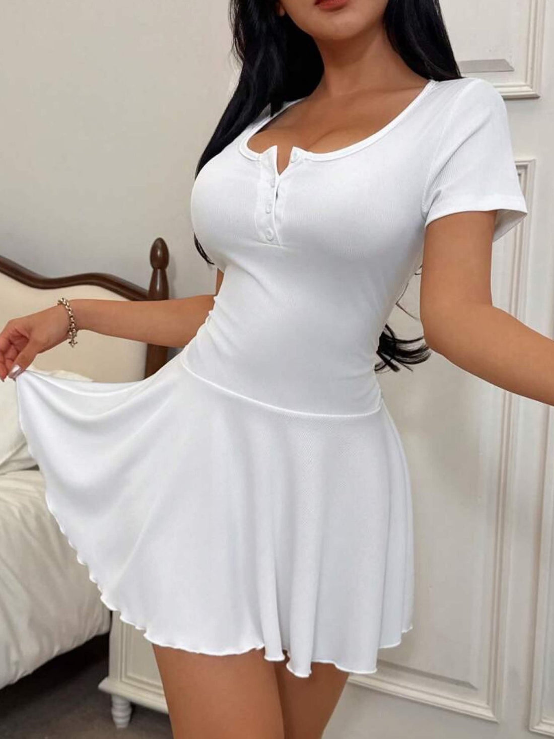 Short sleeve mini dress Stylish Skater Legacy Boutiques Legacy Boutiques