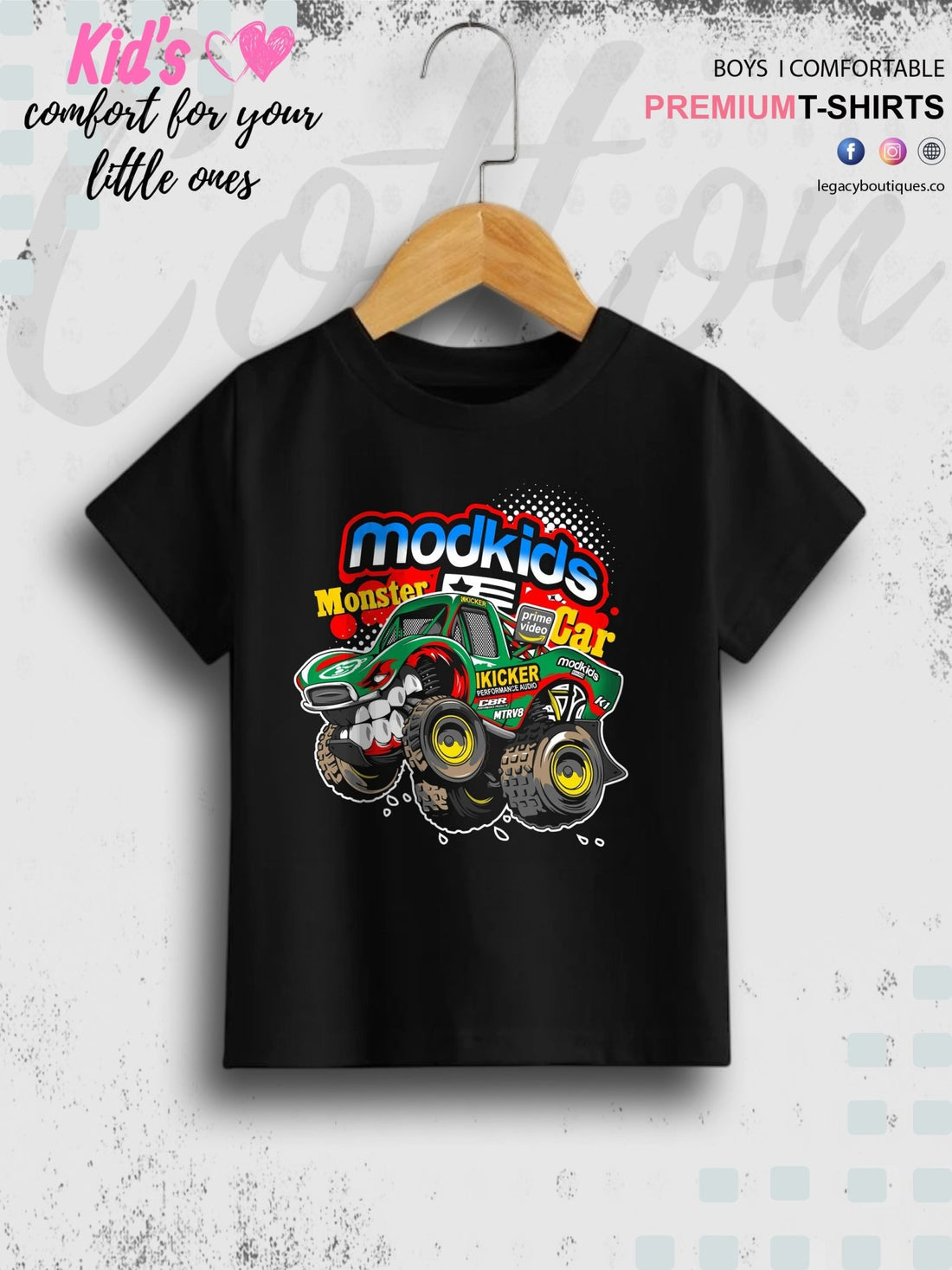 Short Sleeve Printed Cotton T-Shirt for Boys Legacy Boutiques Legacy Boutiques