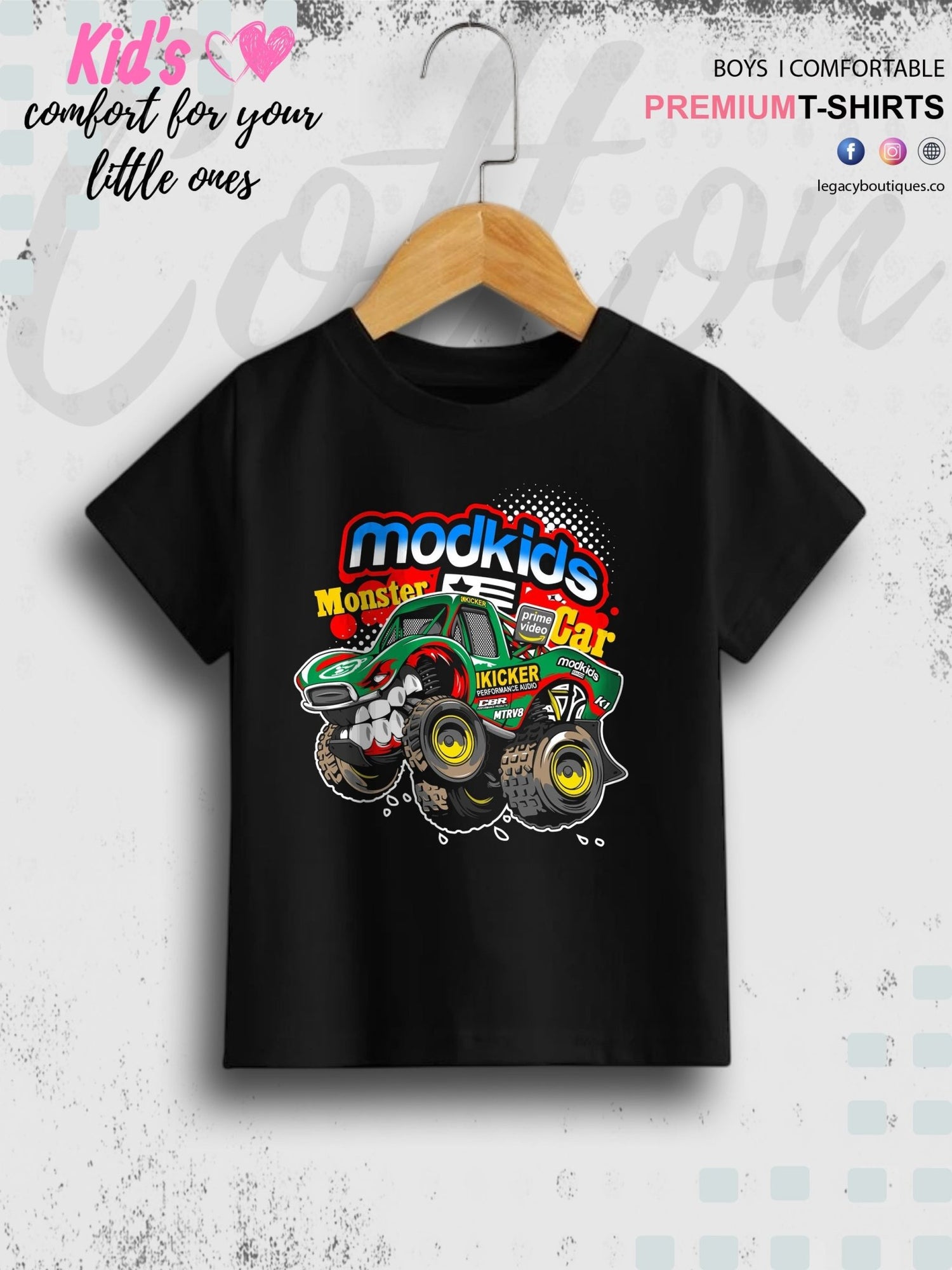 Short Sleeve Printed Cotton T-Shirt for Boys Legacy Boutiques Legacy Boutiques