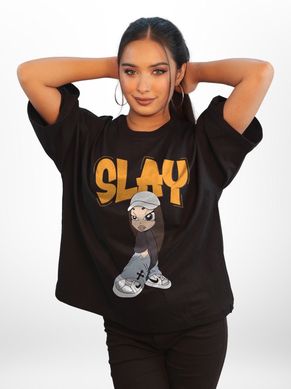 SLAY Printed Womens Drop Shoulder T-shirt Legacy Boutiques Bangladesh Legacy Boutiques Legacy Boutiques