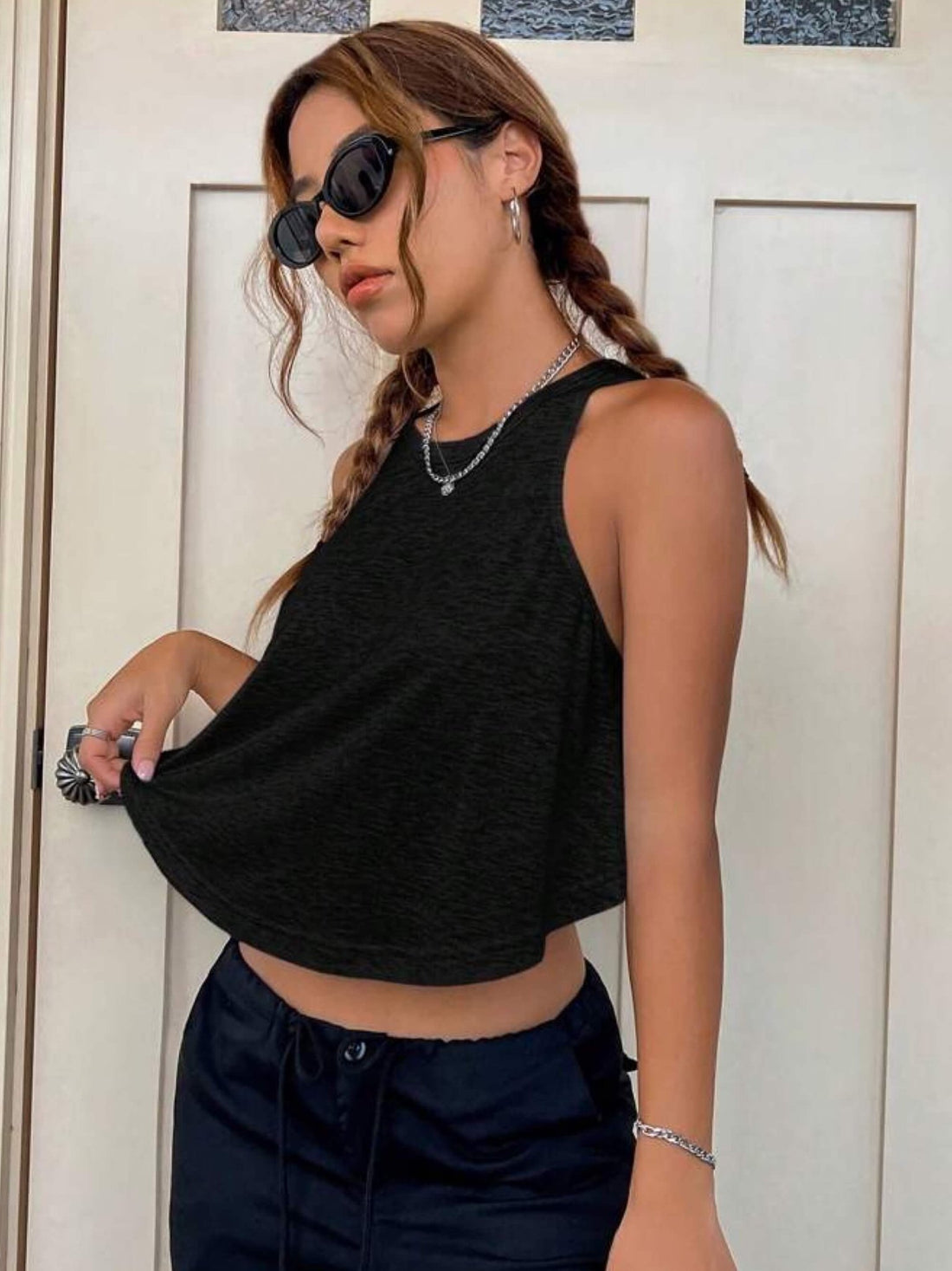 Sleeveless crop tank top crossback style Legacy Boutiques Legacy Boutiques