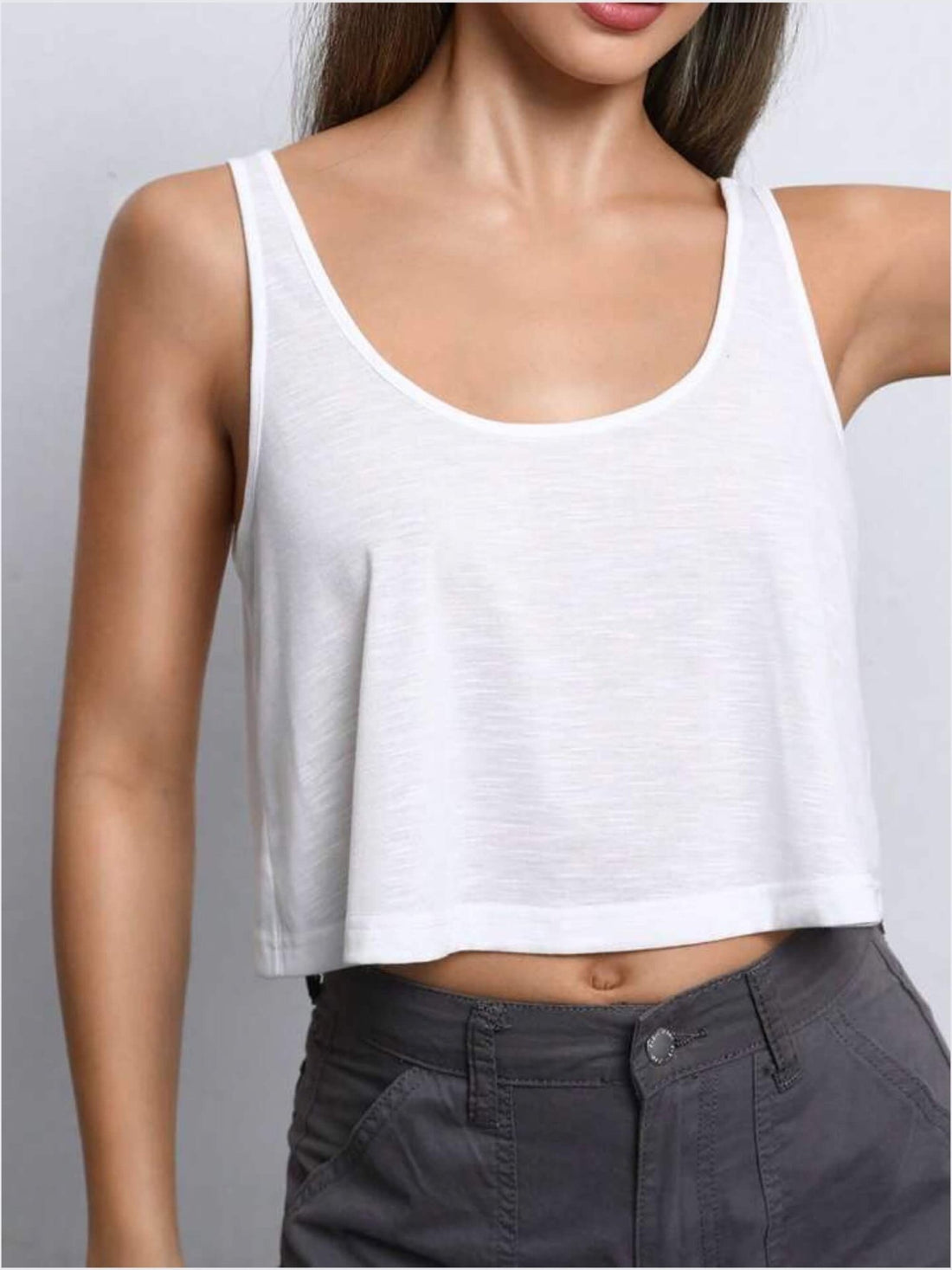 Sleeveless crop tank top for summer wear Legacy Boutiques Legacy Boutiques