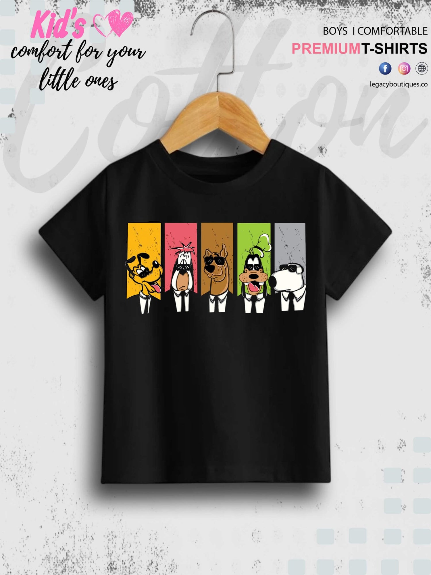 Smart Dogs Cartoon Printed 1 To 11 Year Kids Boys Summer Time T-Shirt In Cheapest Price Only In Chittagong Legacy Boutiques Legacy Boutiques