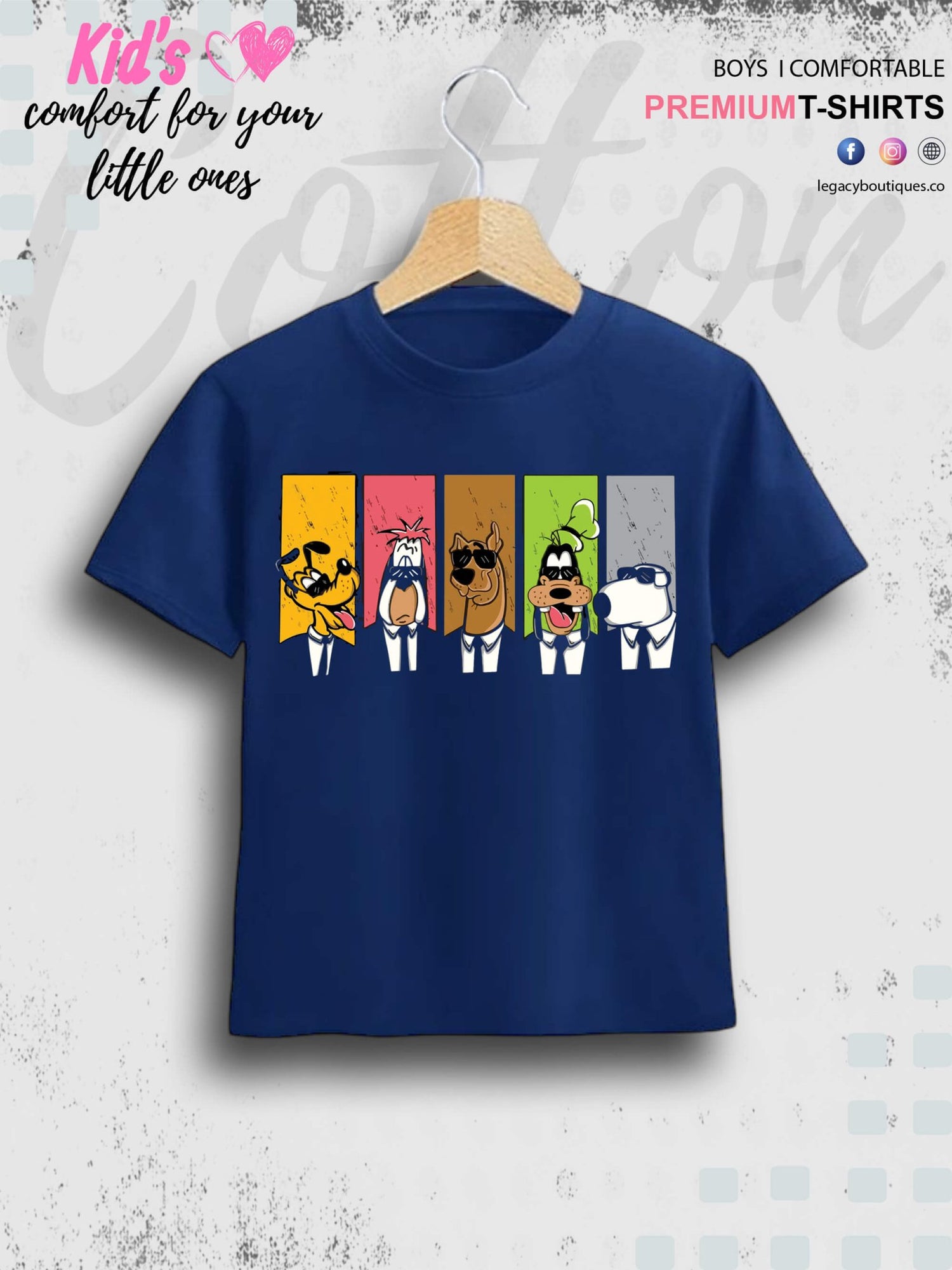 Smart Dogs Cartoon Printed 1 To 11 Year Kids Boys Summer Time T-Shirt In Cheapest Price Only In Chittagong Legacy Boutiques Legacy Boutiques